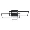 kelvo® QUADRA KLV-101-0293 Φωτιστικό Οροφής LED 100W 10000lm 120° AC 220-240V IP20 Ρυθμιζόμενο Λευκό CCT με Χειριστήριο από 2700K έως 6000K Dimmable – Lumileds SMD Chip – Μαύρο Ματ – Μ85 x Π45 x Υ9cm – 3 Χρόνια Εγγύηση