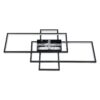 kelvo® QUADRA KLV-101-0293 Φωτιστικό Οροφής LED 100W 10000lm 120° AC 220-240V IP20 Ρυθμιζόμενο Λευκό CCT με Χειριστήριο από 2700K έως 6000K Dimmable – Lumileds SMD Chip – Μαύρο Ματ – Μ85 x Π45 x Υ9cm – 3 Χρόνια Εγγύηση