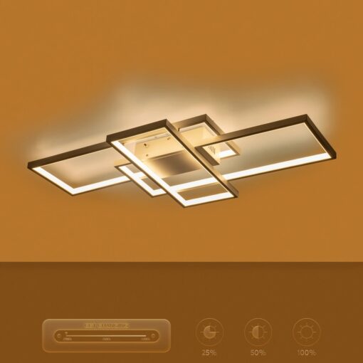 kelvo® QUADRA KLV-101-0294 Φωτιστικό Οροφής LED 100W 10000lm 120° AC 220-240V IP20 Ρυθμιζόμενο Λευκό CCT με Χειριστήριο από 2700K έως 6000K Dimmable – Lumileds SMD Chip – Λευκό Ματ – Μ85 x Π45 x Υ9cm – 3 Χρόνια Εγγύηση