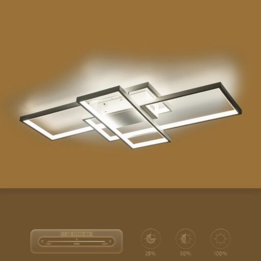 kelvo® QUADRA KLV-101-0294 Φωτιστικό Οροφής LED 100W 10000lm 120° AC 220-240V IP20 Ρυθμιζόμενο Λευκό CCT με Χειριστήριο από 2700K έως 6000K Dimmable – Lumileds SMD Chip – Λευκό Ματ – Μ85 x Π45 x Υ9cm – 3 Χρόνια Εγγύηση