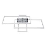 kelvo® QUADRA KLV-101-0294 Φωτιστικό Οροφής LED 100W 10000lm 120° AC 220-240V IP20 Ρυθμιζόμενο Λευκό CCT με Χειριστήριο από 2700K έως 6000K Dimmable – Lumileds SMD Chip – Λευκό Ματ – Μ85 x Π45 x Υ9cm – 3 Χρόνια Εγγύηση