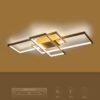 kelvo® QUADRA KLV-101-0295 Φωτιστικό Οροφής LED 100W 10000lm 120° AC 220-240V IP20 Ρυθμιζόμενο Λευκό CCT με Χειριστήριο από 2700K έως 6000K Dimmable – Lumileds SMD Chip – Σαμπανιζέ Χρυσό Ματ – Μ85 x Π45 x Υ9cm – 3 Χρόνια Εγγύηση