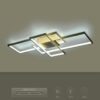 kelvo® QUADRA KLV-101-0295 Φωτιστικό Οροφής LED 100W 10000lm 120° AC 220-240V IP20 Ρυθμιζόμενο Λευκό CCT με Χειριστήριο από 2700K έως 6000K Dimmable – Lumileds SMD Chip – Σαμπανιζέ Χρυσό Ματ – Μ85 x Π45 x Υ9cm – 3 Χρόνια Εγγύηση
