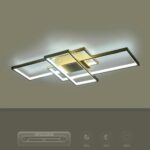 kelvo® QUADRA KLV-101-0295 Φωτιστικό Οροφής LED 100W 10000lm 120° AC 220-240V IP20 Ρυθμιζόμενο Λευκό CCT με Χειριστήριο από 2700K έως 6000K Dimmable – Lumileds SMD Chip – Σαμπανιζέ Χρυσό Ματ – Μ85 x Π45 x Υ9cm – 3 Χρόνια Εγγύηση