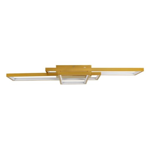 kelvo® QUADRA KLV-101-0295 Φωτιστικό Οροφής LED 100W 10000lm 120° AC 220-240V IP20 Ρυθμιζόμενο Λευκό CCT με Χειριστήριο από 2700K έως 6000K Dimmable – Lumileds SMD Chip – Σαμπανιζέ Χρυσό Ματ – Μ85 x Π45 x Υ9cm – 3 Χρόνια Εγγύηση
