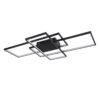 kelvo® QUADRA KLV-101-0296 Φωτιστικό Οροφής LED 120W 12000lm 120° AC 220-240V IP20 Ρυθμιζόμενο Λευκό CCT με Χειριστήριο από 2700K έως 6000K Dimmable – Lumileds SMD Chip – Μαύρο Ματ – Μ105 x Π60 x Υ9cm – 3 Χρόνια Εγγύηση
