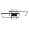 kelvo® QUADRA KLV-101-0296 Φωτιστικό Οροφής LED 120W 12000lm 120° AC 220-240V IP20 Ρυθμιζόμενο Λευκό CCT με Χειριστήριο από 2700K έως 6000K Dimmable – Lumileds SMD Chip – Μαύρο Ματ – Μ105 x Π60 x Υ9cm – 3 Χρόνια Εγγύηση