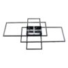kelvo® QUADRA KLV-101-0296 Φωτιστικό Οροφής LED 120W 12000lm 120° AC 220-240V IP20 Ρυθμιζόμενο Λευκό CCT με Χειριστήριο από 2700K έως 6000K Dimmable – Lumileds SMD Chip – Μαύρο Ματ – Μ105 x Π60 x Υ9cm – 3 Χρόνια Εγγύηση