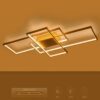 kelvo® QUADRA KLV-101-0298 Φωτιστικό Οροφής LED 120W 12000lm 120° AC 220-240V IP20 Ρυθμιζόμενο Λευκό CCT με Χειριστήριο από 2700K έως 6000K Dimmable – Lumileds SMD Chip – Σαμπανιζέ Χρυσό Ματ – Μ105 x Π60 x Υ9cm – 3 Χρόνια Εγγύηση