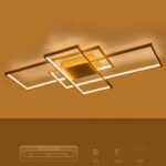 kelvo® QUADRA KLV-101-0298 Φωτιστικό Οροφής LED 120W 12000lm 120° AC 220-240V IP20 Ρυθμιζόμενο Λευκό CCT με Χειριστήριο από 2700K έως 6000K Dimmable – Lumileds SMD Chip – Σαμπανιζέ Χρυσό Ματ – Μ105 x Π60 x Υ9cm – 3 Χρόνια Εγγύηση