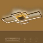 kelvo® QUADRA KLV-101-0298 Φωτιστικό Οροφής LED 120W 12000lm 120° AC 220-240V IP20 Ρυθμιζόμενο Λευκό CCT με Χειριστήριο από 2700K έως 6000K Dimmable – Lumileds SMD Chip – Σαμπανιζέ Χρυσό Ματ – Μ105 x Π60 x Υ9cm – 3 Χρόνια Εγγύηση