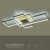kelvo® QUADRA KLV-101-0298 Φωτιστικό Οροφής LED 120W 12000lm 120° AC 220-240V IP20 Ρυθμιζόμενο Λευκό CCT με Χειριστήριο από 2700K έως 6000K Dimmable – Lumileds SMD Chip – Σαμπανιζέ Χρυσό Ματ – Μ105 x Π60 x Υ9cm – 3 Χρόνια Εγγύηση