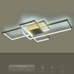 kelvo® QUADRA KLV-101-0298 Φωτιστικό Οροφής LED 120W 12000lm 120° AC 220-240V IP20 Ρυθμιζόμενο Λευκό CCT με Χειριστήριο από 2700K έως 6000K Dimmable – Lumileds SMD Chip – Σαμπανιζέ Χρυσό Ματ – Μ105 x Π60 x Υ9cm – 3 Χρόνια Εγγύηση
