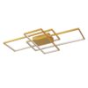kelvo® QUADRA KLV-101-0298 Φωτιστικό Οροφής LED 120W 12000lm 120° AC 220-240V IP20 Ρυθμιζόμενο Λευκό CCT με Χειριστήριο από 2700K έως 6000K Dimmable – Lumileds SMD Chip – Σαμπανιζέ Χρυσό Ματ – Μ105 x Π60 x Υ9cm – 3 Χρόνια Εγγύηση