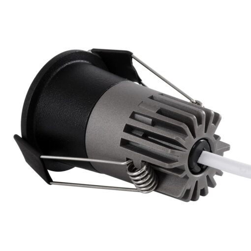 kelvo® DOT KLV-101-0299 Χωνευτό Φωτιστικό Downlight Σποτ LED 5W 625lm 38° AC 220-240V IP20 Θερμό Λευκό 2700K – Bridgelux COB Chip & TÜV SÜD Driver – Μαύρο Ματ – Μ4 x Π4 x Υ5.9cm / Q3.5cm – 5 Χρόνια Εγγύηση