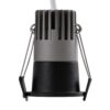 kelvo® DOT KLV-101-0299 Χωνευτό Φωτιστικό Downlight Σποτ LED 5W 625lm 38° AC 220-240V IP20 Θερμό Λευκό 2700K – Bridgelux COB Chip & TÜV SÜD Driver – Μαύρο Ματ – Μ4 x Π4 x Υ5.9cm / Q3.5cm – 5 Χρόνια Εγγύηση