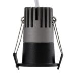 kelvo® DOT KLV-101-0299 Χωνευτό Φωτιστικό Downlight Σποτ LED 5W 625lm 38° AC 220-240V IP20 Θερμό Λευκό 2700K – Bridgelux COB Chip & TÜV SÜD Driver – Μαύρο Ματ – Μ4 x Π4 x Υ5.9cm / Q3.5cm – 5 Χρόνια Εγγύηση