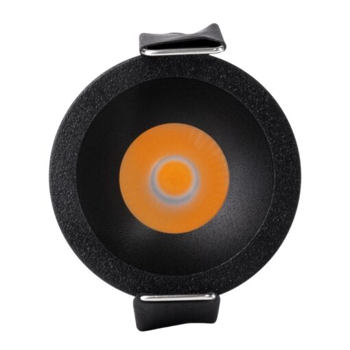 kelvo® DOT KLV-101-0299 Χωνευτό Φωτιστικό Downlight Σποτ LED 5W 625lm 38° AC 220-240V IP20 Θερμό Λευκό 2700K – Bridgelux COB Chip & TÜV SÜD Driver – Μαύρο Ματ – Μ4 x Π4 x Υ5.9cm / Q3.5cm – 5 Χρόνια Εγγύηση