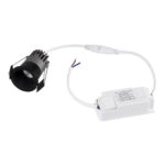 kelvo® DOT KLV-101-0299 Χωνευτό Φωτιστικό Downlight Σποτ LED 5W 625lm 38° AC 220-240V IP20 Θερμό Λευκό 2700K – Bridgelux COB Chip & TÜV SÜD Driver – Μαύρο Ματ – Μ4 x Π4 x Υ5.9cm / Q3.5cm – 5 Χρόνια Εγγύηση