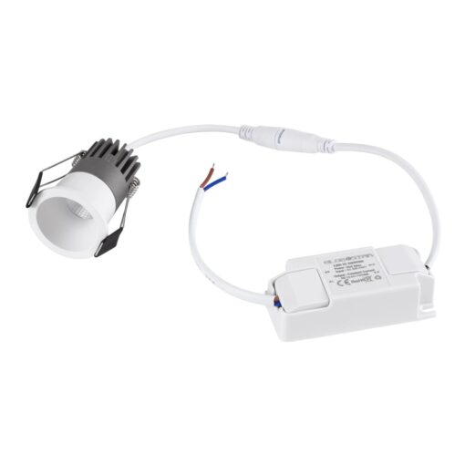 kelvo® DOT KLV-101-0301 Χωνευτό Φωτιστικό Downlight Σποτ LED 5W 625lm 38° AC 220-240V IP20 Θερμό Λευκό 2700K – Bridgelux COB Chip & TÜV SÜD Driver – Λευκό Ματ – Μ4 x Π4 x Υ5.9cm / Q3.5cm – 5 Χρόνια Εγγύηση