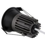 kelvo® DOT KLV-101-0308 Χωνευτό Φωτιστικό Downlight Σποτ LED 7W 910lm 38° AC 220-240V IP20 Φυσικό Λευκό 4500K – Bridgelux COB Chip & TÜV SÜD Driver – Μαύρο Ματ – Μ6 x Π6 x Υ7.8cm / Q5cm – 5 Χρόνια Εγγύηση