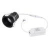 kelvo® DOT KLV-101-0308 Χωνευτό Φωτιστικό Downlight Σποτ LED 7W 910lm 38° AC 220-240V IP20 Φυσικό Λευκό 4500K – Bridgelux COB Chip & TÜV SÜD Driver – Μαύρο Ματ – Μ6 x Π6 x Υ7.8cm / Q5cm – 5 Χρόνια Εγγύηση