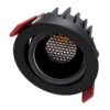 kelvo® LEO KLV-101-0311 Χωνευτό Κινούμενο Φωτιστικό Downlight Σποτ με Honeycomb Anti-Glare Reflector LED 10W 1250lm 38° AC 220-240V IP20 Θερμό Λευκό 2700K – Bridgelux COB Chip & TÜV SÜD Driver – Μαύρο Ματ – Μ8.5 x Π8.5 x Υ6.6cm / Q7.5cm – 5 Χρόνια Εγγύηση