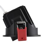 kelvo® LEO KLV-101-0311 Χωνευτό Κινούμενο Φωτιστικό Downlight Σποτ με Honeycomb Anti-Glare Reflector LED 10W 1250lm 38° AC 220-240V IP20 Θερμό Λευκό 2700K – Bridgelux COB Chip & TÜV SÜD Driver – Μαύρο Ματ – Μ8.5 x Π8.5 x Υ6.6cm / Q7.5cm – 5 Χρόνια Εγγύηση