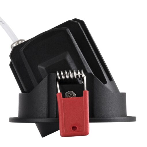 kelvo® LEO KLV-101-0311 Χωνευτό Κινούμενο Φωτιστικό Downlight Σποτ με Honeycomb Anti-Glare Reflector LED 10W 1250lm 38° AC 220-240V IP20 Θερμό Λευκό 2700K – Bridgelux COB Chip & TÜV SÜD Driver – Μαύρο Ματ – Μ8.5 x Π8.5 x Υ6.6cm / Q7.5cm – 5 Χρόνια Εγγύηση