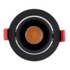 kelvo® LEO KLV-101-0311 Χωνευτό Κινούμενο Φωτιστικό Downlight Σποτ με Honeycomb Anti-Glare Reflector LED 10W 1250lm 38° AC 220-240V IP20 Θερμό Λευκό 2700K – Bridgelux COB Chip & TÜV SÜD Driver – Μαύρο Ματ – Μ8.5 x Π8.5 x Υ6.6cm / Q7.5cm – 5 Χρόνια Εγγύηση