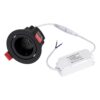 kelvo® LEO KLV-101-0311 Χωνευτό Κινούμενο Φωτιστικό Downlight Σποτ με Honeycomb Anti-Glare Reflector LED 10W 1250lm 38° AC 220-240V IP20 Θερμό Λευκό 2700K – Bridgelux COB Chip & TÜV SÜD Driver – Μαύρο Ματ – Μ8.5 x Π8.5 x Υ6.6cm / Q7.5cm – 5 Χρόνια Εγγύηση