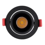 kelvo® LEO KLV-101-0314 Χωνευτό Κινούμενο Φωτιστικό Downlight Σποτ με Honeycomb Anti-Glare Reflector LED 10W 1300lm 38° AC 220-240V IP20 Φυσικό Λευκό 4500K – Bridgelux COB Chip & TÜV SÜD Driver – Μαύρο Ματ – Μ8.5 x Π8.5 x Υ6.6cm / Q7.5cm – 5 Χρόνια Εγγύηση