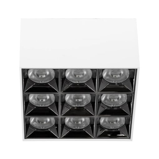 kelvo® LUMINAR KLV-101-0342 Φωτιστικό Downlight Σποτ LED 30W 4200lm 36° AC 220-240V IP20 Φυσικό Λευκό 4500K – Osram SMD Chip & TÜV SÜD Driver – Λευκό Ματ – Μ12 x Π12 x Υ6.6cm – 5 Χρόνια Εγγύηση