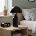 kelvo® URANUS KLV-101-0371 Επιτραπέζιο Φωτιστικό Πορτατίφ για 2 Λάμπες με Ντουί E27 AC 220-240V IP20 – Μαύρο Ματ – Μ35 x Π35 x Υ54cm