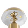 kelvo® URANUS KLV-101-0372 Επιτραπέζιο Φωτιστικό Πορτατίφ για 2 Λάμπες με Ντουί E27 AC 220-240V IP20 – Χρυσό Πλατίνα – Μ35 x Π35 x Υ54cm