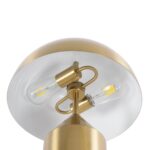 kelvo® URANUS KLV-101-0372 Επιτραπέζιο Φωτιστικό Πορτατίφ για 2 Λάμπες με Ντουί E27 AC 220-240V IP20 – Χρυσό Πλατίνα – Μ35 x Π35 x Υ54cm