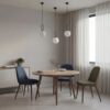 kelvo® BELLISSIMO KLV-101-0373 Κρεμαστό Φωτιστικό Οροφής για Λάμπα με Ντουί E27 AC 220-240V IP20 – Μαύρο Ματ & Λευκό – Μ20 x Π20 x Υ42cm
