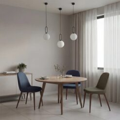 kelvo® BELLISSIMO KLV-101-0373 Κρεμαστό Φωτιστικό Οροφής για Λάμπα με Ντουί E27 AC 220-240V IP20 – Μαύρο Ματ & Λευκό – Μ20 x Π20 x Υ42cm