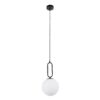 kelvo® BELLISSIMO KLV-101-0373 Κρεμαστό Φωτιστικό Οροφής για Λάμπα με Ντουί E27 AC 220-240V IP20 – Μαύρο Ματ & Λευκό – Μ20 x Π20 x Υ42cm