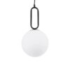 kelvo® BELLISSIMO KLV-101-0373 Κρεμαστό Φωτιστικό Οροφής για Λάμπα με Ντουί E27 AC 220-240V IP20 – Μαύρο Ματ & Λευκό – Μ20 x Π20 x Υ42cm