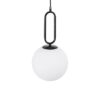 kelvo® BELLISSIMO KLV-101-0373 Κρεμαστό Φωτιστικό Οροφής για Λάμπα με Ντουί E27 AC 220-240V IP20 – Μαύρο Ματ & Λευκό – Μ20 x Π20 x Υ42cm