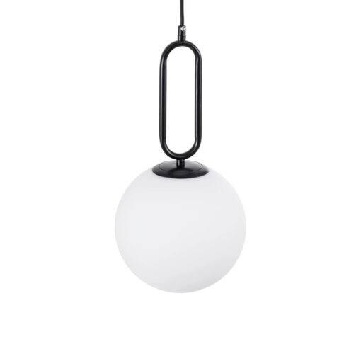 kelvo® BELLISSIMO KLV-101-0373 Κρεμαστό Φωτιστικό Οροφής για Λάμπα με Ντουί E27 AC 220-240V IP20 – Μαύρο Ματ & Λευκό – Μ20 x Π20 x Υ42cm