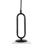 kelvo® BELLISSIMO KLV-101-0373 Κρεμαστό Φωτιστικό Οροφής για Λάμπα με Ντουί E27 AC 220-240V IP20 – Μαύρο Ματ & Λευκό – Μ20 x Π20 x Υ42cm