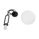 kelvo® BELLISSIMO KLV-101-0373 Κρεμαστό Φωτιστικό Οροφής για Λάμπα με Ντουί E27 AC 220-240V IP20 – Μαύρο Ματ & Λευκό – Μ20 x Π20 x Υ42cm