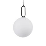 kelvo® BELLISSIMO KLV-101-0374 Κρεμαστό Φωτιστικό Οροφής για Λάμπα με Ντουί E27 AC 220-240V IP20 – Μαύρο Ματ & Λευκό – Μ30 x Π30 x Υ52cm