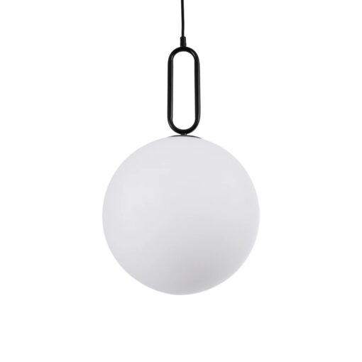 kelvo® BELLISSIMO KLV-101-0374 Κρεμαστό Φωτιστικό Οροφής για Λάμπα με Ντουί E27 AC 220-240V IP20 – Μαύρο Ματ & Λευκό – Μ30 x Π30 x Υ52cm