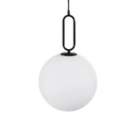 kelvo® BELLISSIMO KLV-101-0374 Κρεμαστό Φωτιστικό Οροφής για Λάμπα με Ντουί E27 AC 220-240V IP20 – Μαύρο Ματ & Λευκό – Μ30 x Π30 x Υ52cm