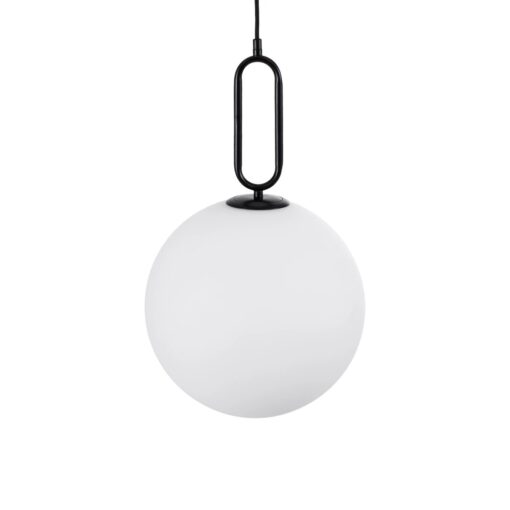 kelvo® BELLISSIMO KLV-101-0374 Κρεμαστό Φωτιστικό Οροφής για Λάμπα με Ντουί E27 AC 220-240V IP20 – Μαύρο Ματ & Λευκό – Μ30 x Π30 x Υ52cm
