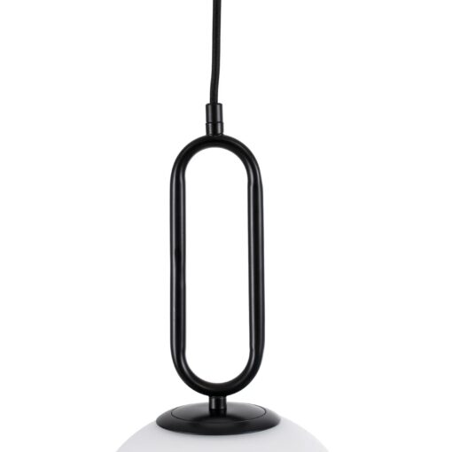 kelvo® BELLISSIMO KLV-101-0374 Κρεμαστό Φωτιστικό Οροφής για Λάμπα με Ντουί E27 AC 220-240V IP20 – Μαύρο Ματ & Λευκό – Μ30 x Π30 x Υ52cm