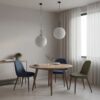 kelvo® BELLISSIMO KLV-101-0375 Κρεμαστό Φωτιστικό Οροφής για Λάμπα με Ντουί E27 AC 220-240V IP20 – Μαύρο Ματ & Λευκό – Μ40 x Π40 x Υ62cm